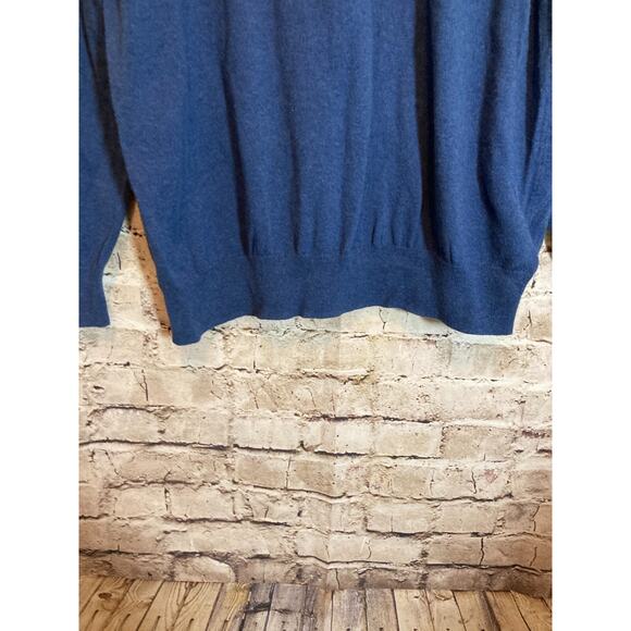 Daniel Hechter Paris Sweater Mens Large Blue Cotton & Cashmere Pullover - Picture 5 of 11